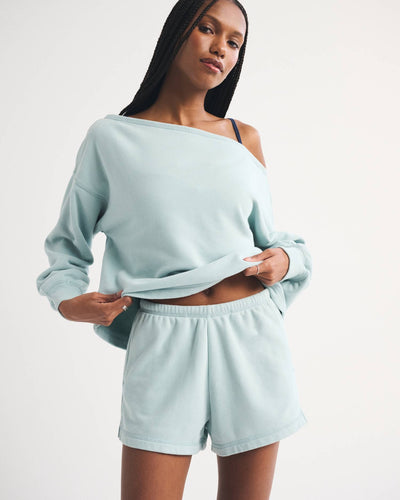 High Rise Sunday Terry Mini Short