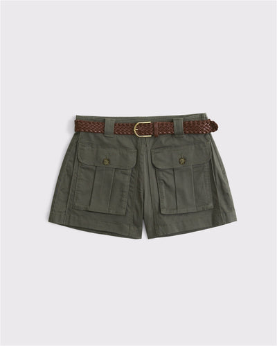 High Rise Belted Cargo Short