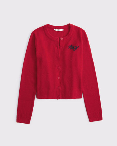 Logo Shrunken Crew Cardigan