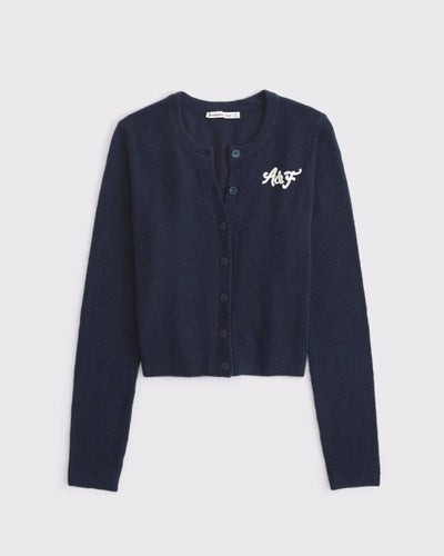 Logo Shrunken Crew Cardigan