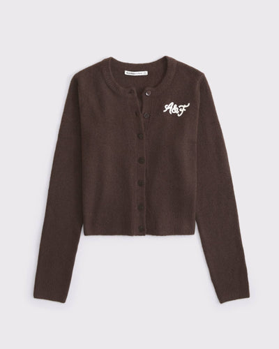 Logo Shrunken Crew Cardigan