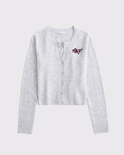 Logo Shrunken Crew Cardigan