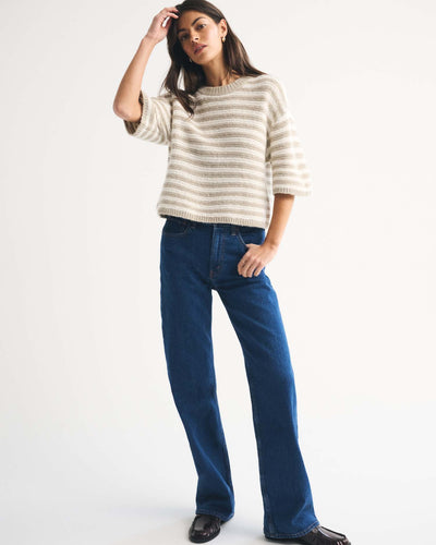 Oversized Textural Stitch Sweater Tee