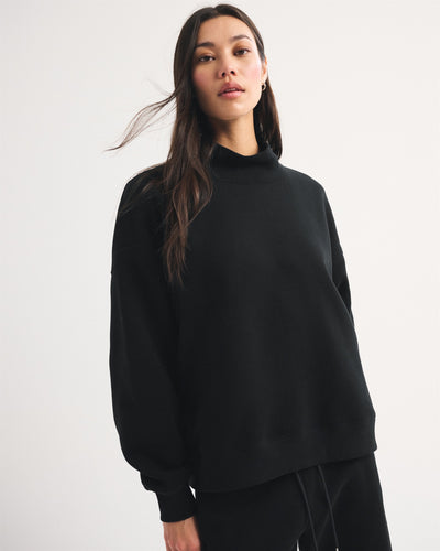 Sunday Oversized Funnel-Neck Sweatshirt