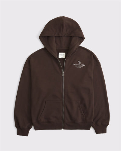 French Terry Full-Zip Icon Hoodie