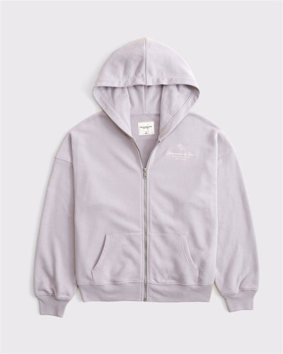 French Terry Full-Zip Icon Hoodie