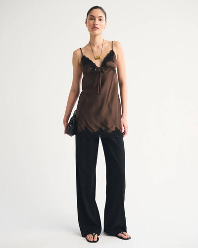 A&F Sloane Linen-Blend Tailored Wide Leg Pant