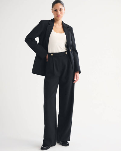 A&F Sloane Tailored Hardware Wide Leg Pant