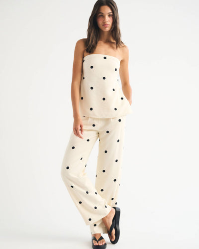 A&F Sloane Crepe Tailored Lightweight Wide Leg Pant