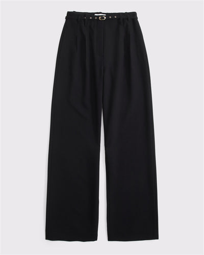 A&F Sloane Tailored Belted Wide Leg Pant