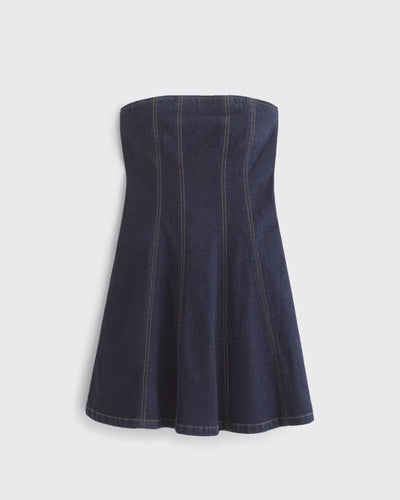 The A&F Mila Strapless Denim Mini Dress