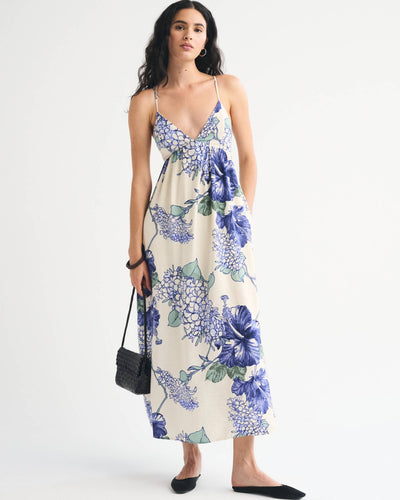 Bra-Free Clasp-Back Flowy Maxi Dress