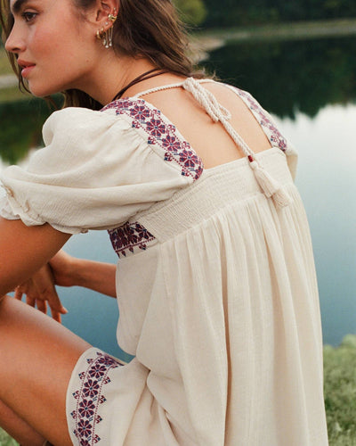 Puff Sleeve Babydoll Mini Dress