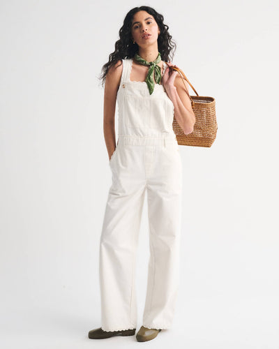 Embroidered Trim Overall Jumpsuit