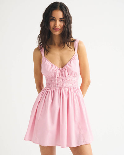 Bra-Free Smocked Tie-Front Skort