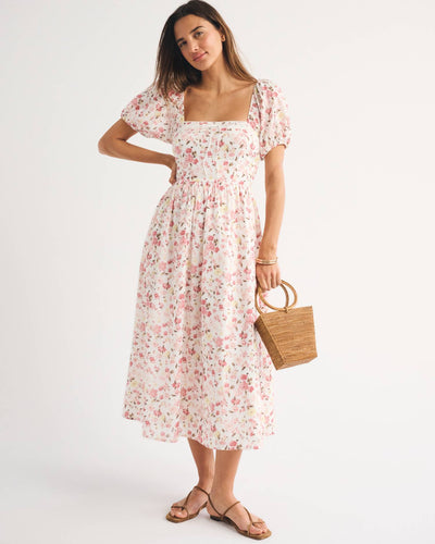 A&F Emerson Puff Sleeve Midi Dress