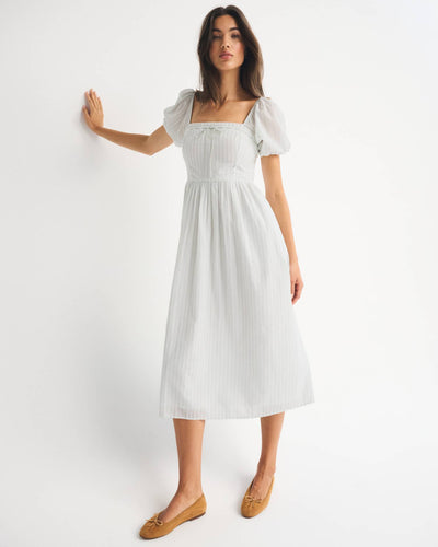 A&F Emerson Puff Sleeve Midi Dress