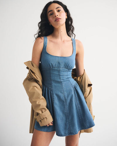 A&F Bra-Free Dylan Chambray Mini Dress