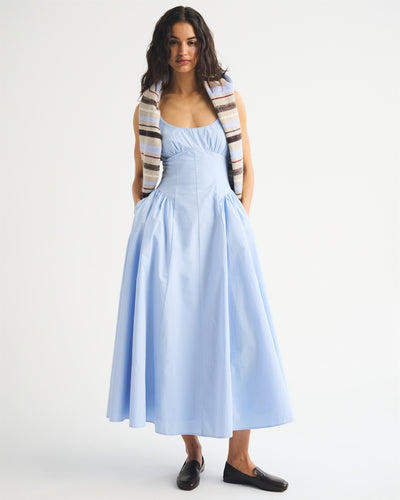 100% Cotton A&F Bra-Free Dylan Midi Dress