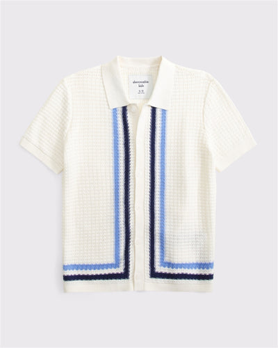 button-through sweater polo