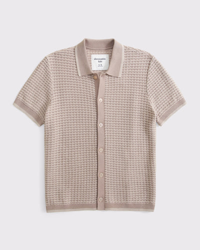 button-through sweater polo