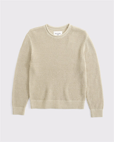 rib roll neck crew sweater