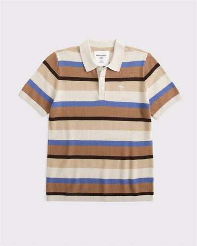 3-button sweater polo