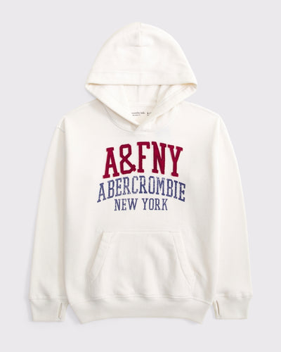 applique logo popover hoodie