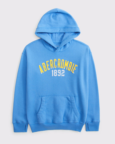 applique logo popover hoodie