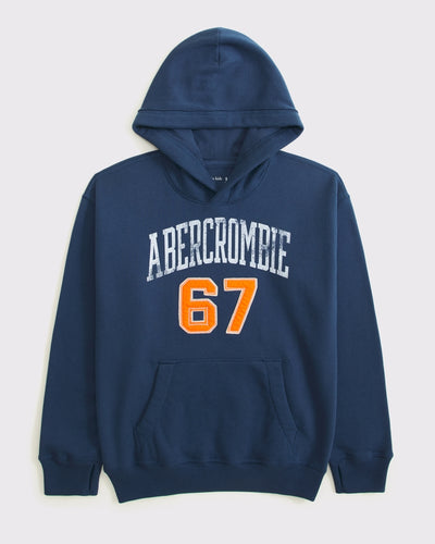 applique logo popover hoodie