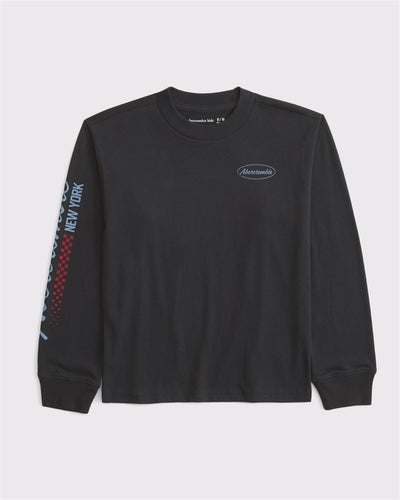 long-sleeve relaxed logo tee