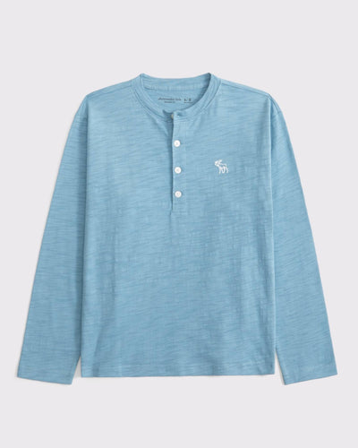 Long-Sleeve Slub Cotton Icon Henley
