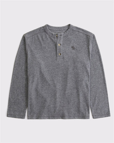long-sleeve brushed icon henley