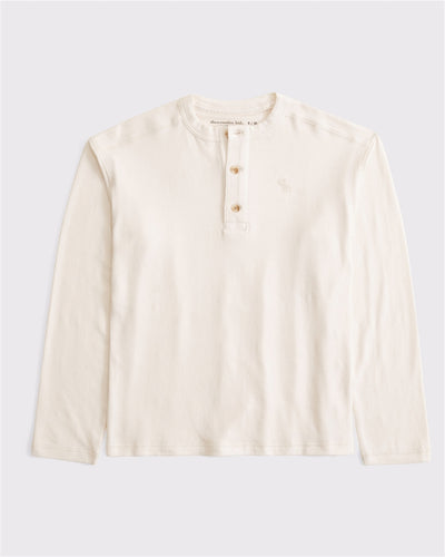 long-sleeve brushed icon henley