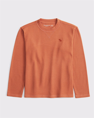 long-sleeve icon waffle crew tee