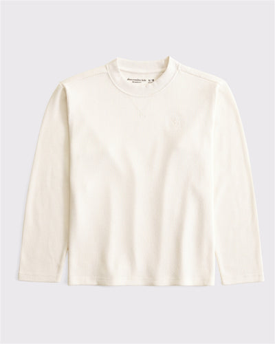 long-sleeve icon waffle crew tee
