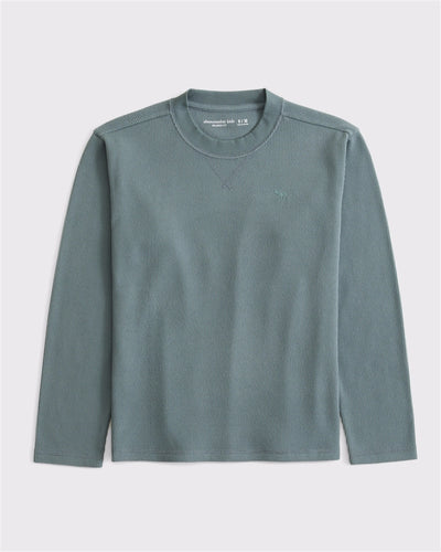 long-sleeve icon waffle crew tee