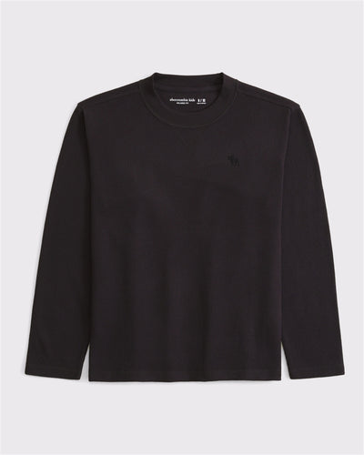 long-sleeve icon waffle crew tee