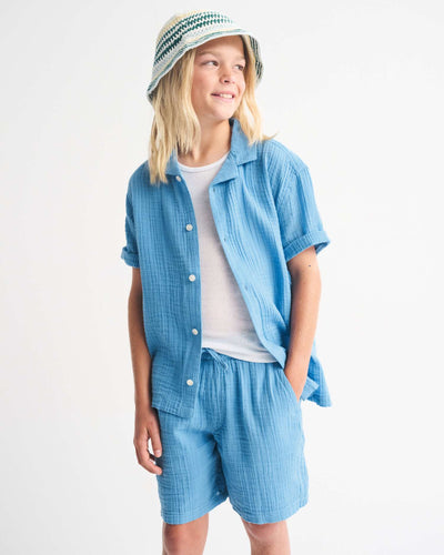 gauzy pull-on shorts