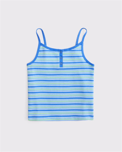 rib knit henley cami