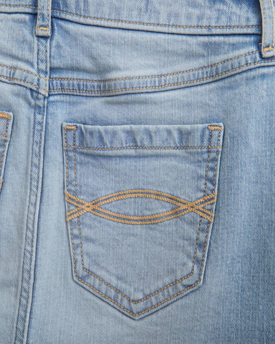 Low Rise Denim Micro-Mini Skort