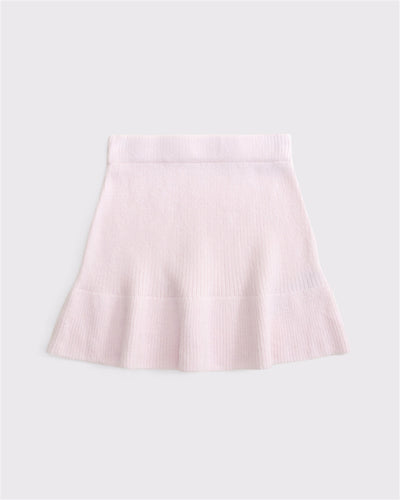 tiered ruffle sweater mini skirt