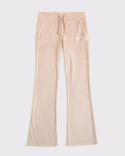 velour low rise bootcut sweatpants