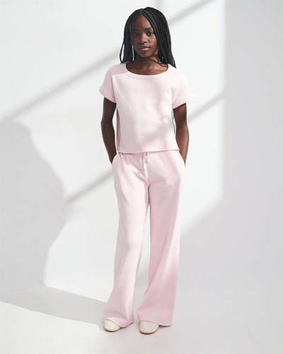 ypb baggy waffle open-hem sweatpant
