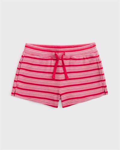 striped knit pull-on shorts
