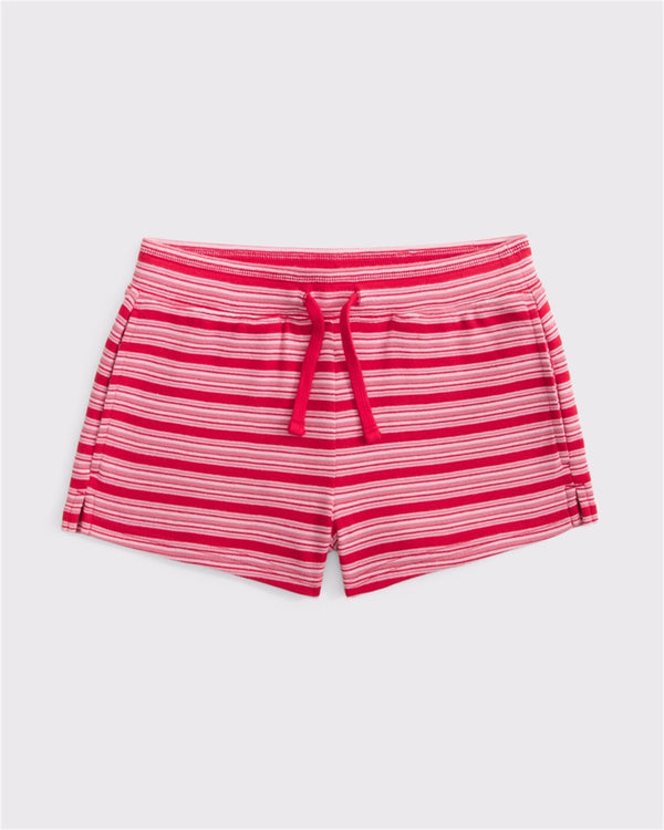 striped knit pull-on shorts