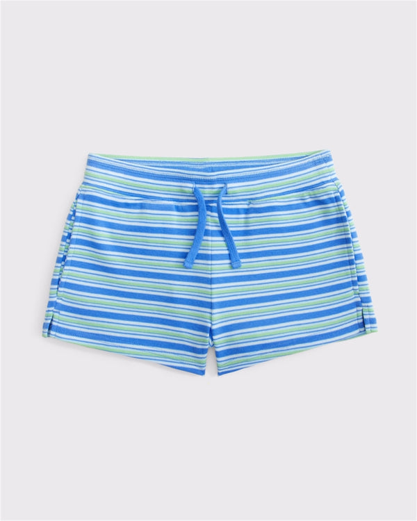 striped knit pull-on shorts