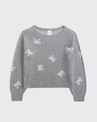 Off-The-Shoulder Bow Sweater