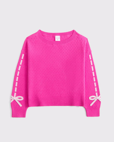 Off-The-Shoulder Bow Sweater