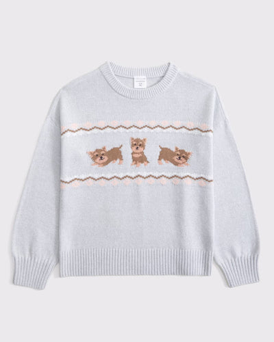 Oversized Graphic Crew Sweater